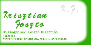 krisztian foszto business card
